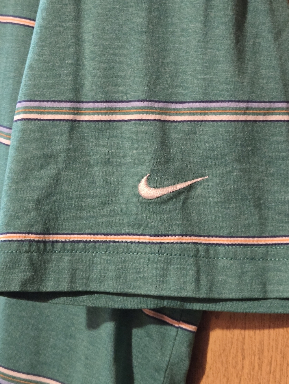 Nike Golf Green Striped Cotton Polo Mens Size Large - Picture 6 of 6